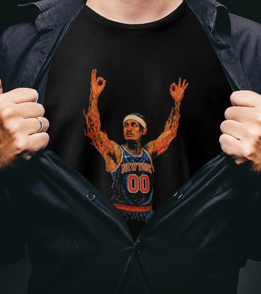 New York Knicks Ben Stiller MSG Game 1 Basketball Jersey 00 T-Shirt