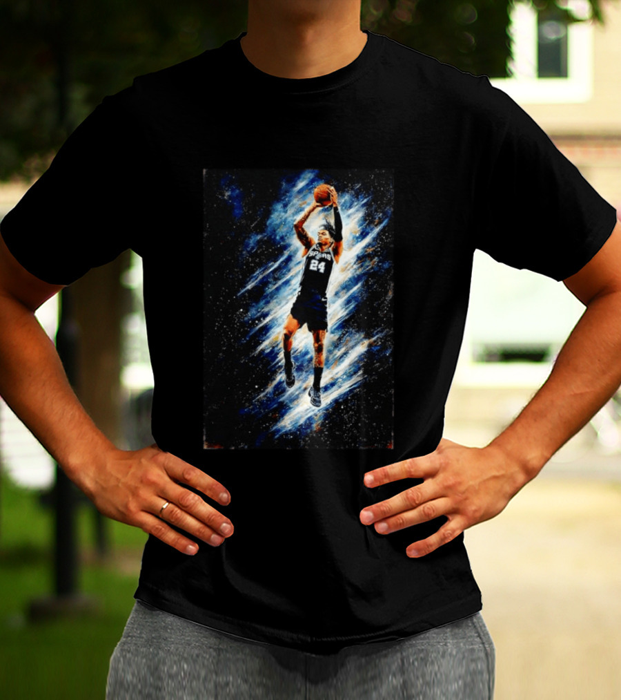 Devin Vassell San Antonio Spurs NBA Jersey Number 24 Basketball Action T-Shirt