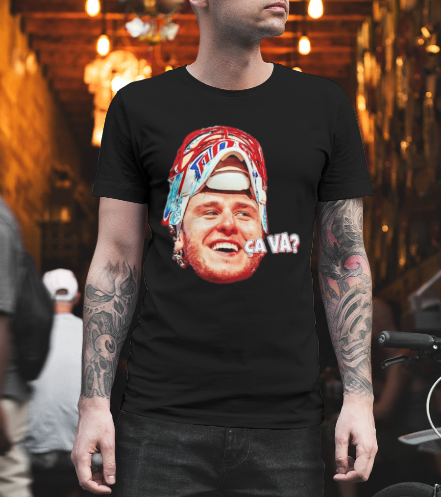 Dobeš Ça Va Big Face New Jersey Devils Hockey Fans Iconic Expression T-Shirt
