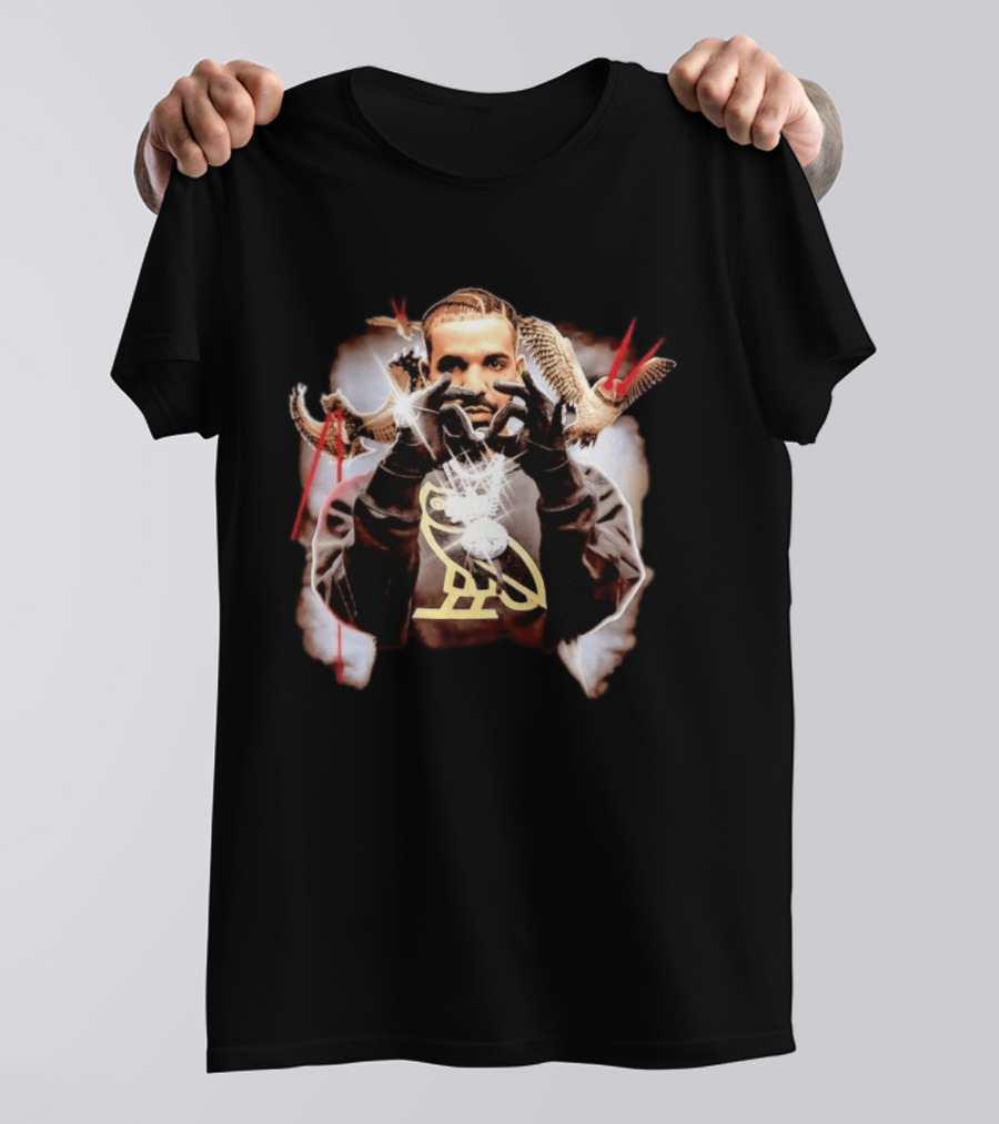 Drake OVO Owl Logo With Raptors And Jewelry T-Shirt
