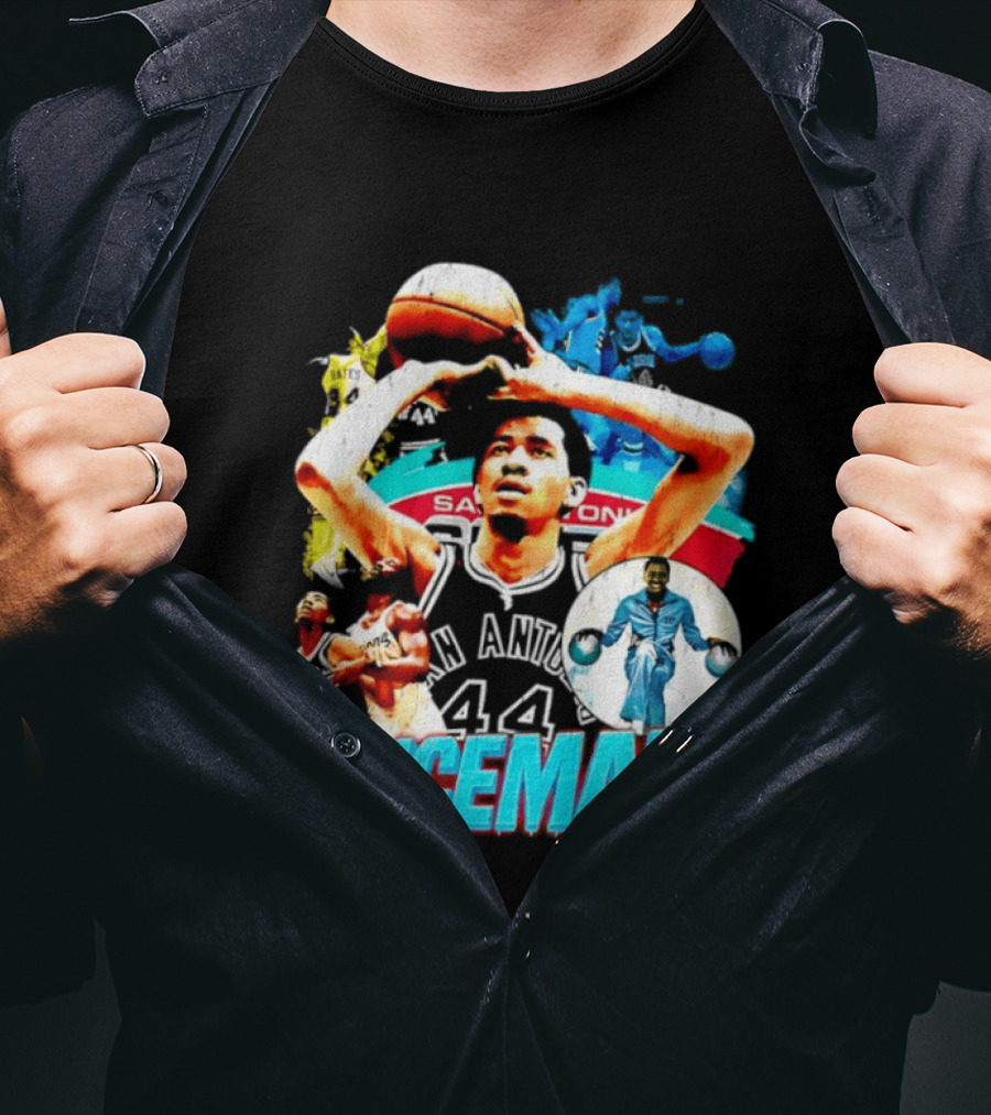 George Gervin Iceman San Antonio Spurs 44 Basketball Legend T-Shirt