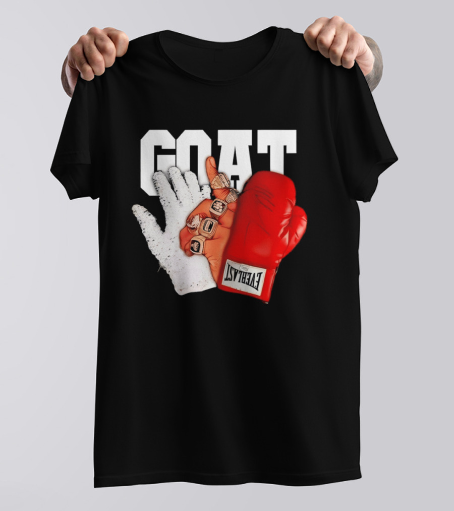 GOAT Michael Jordan Mike Tyson Chicago Bulls 23 Jackson Glove T-Shirt