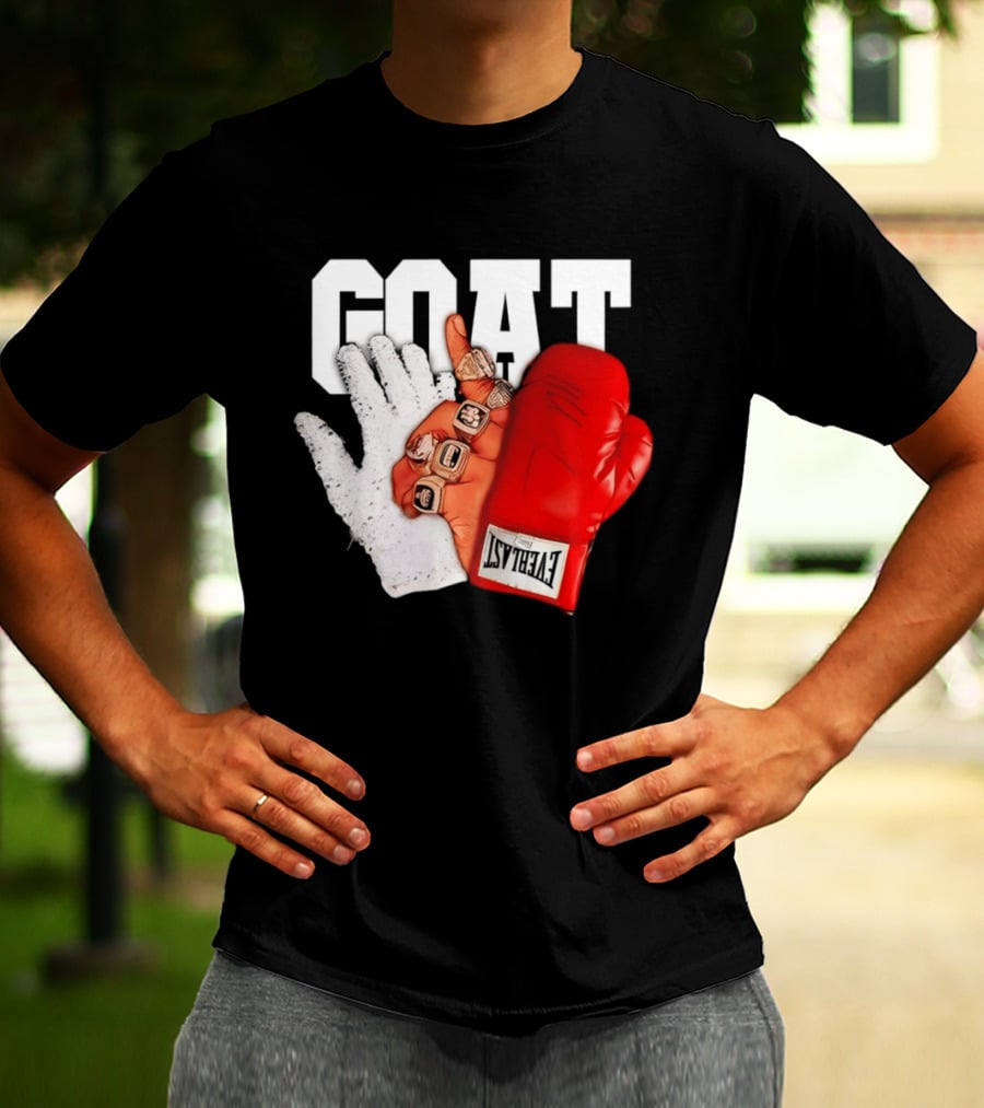 GOAT Michael Jordan Mike Tyson Chicago Bulls 23 Jackson Glove T-Shirt