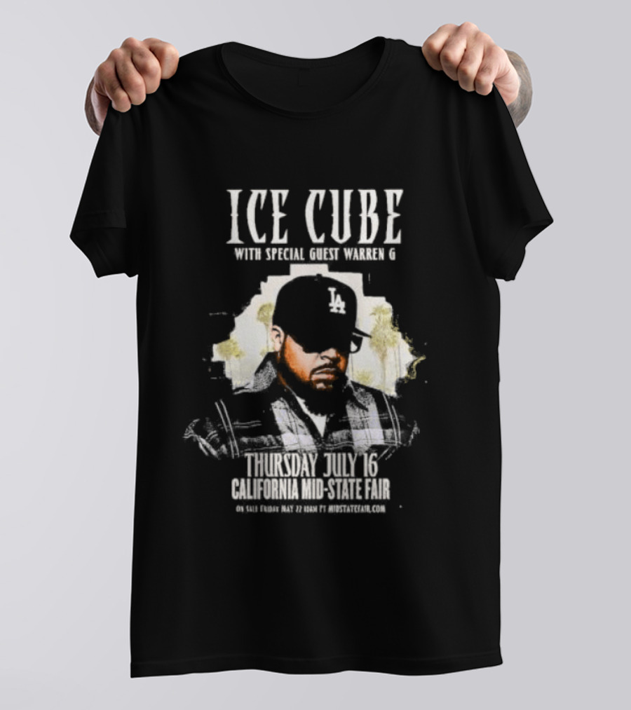 Ice Cube With Special Guest Warren G Thursday July 7 Thunder Valley Casino Resort T-Shirt
