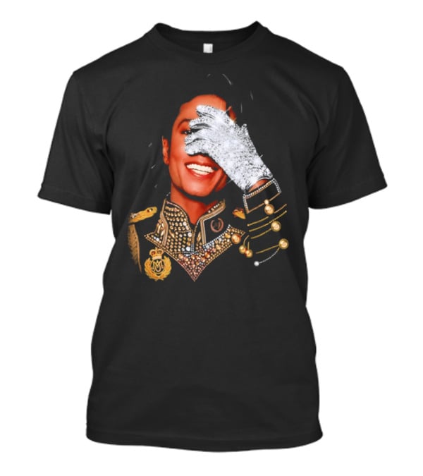 Jackson Drake Iceman King Of Pop Diamond Glove 2026 Gold Embellished Uniform T-Shirt