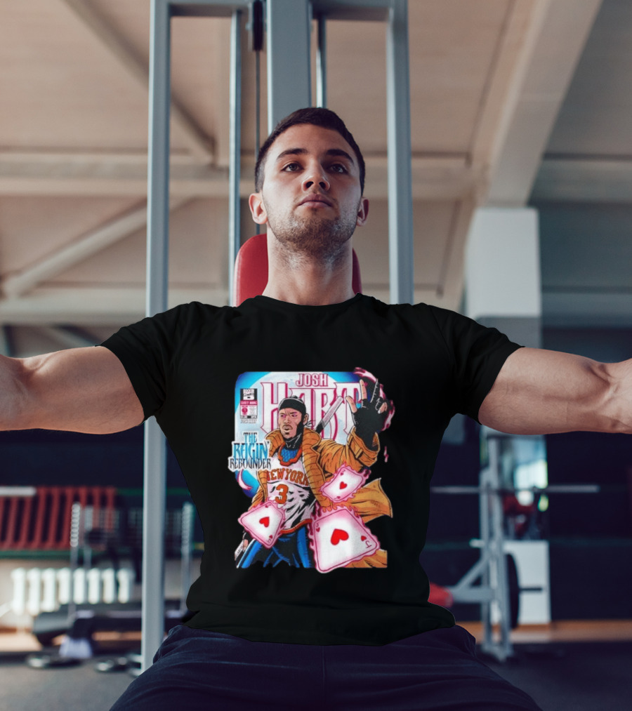 Josh Hart The Ragin' Rebounder Knicks New York Comic Style Basketball Cards T-Shirt