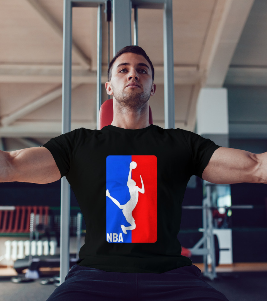 NBA Basketball 2026 Dunk Silhouette Red Blue T-Shirt