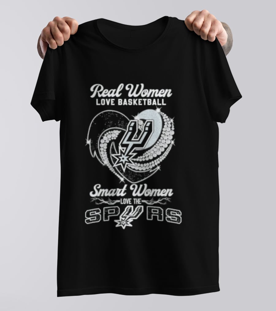 Real Women Love Basketball Smart Women Love The Spurs T-Shirt