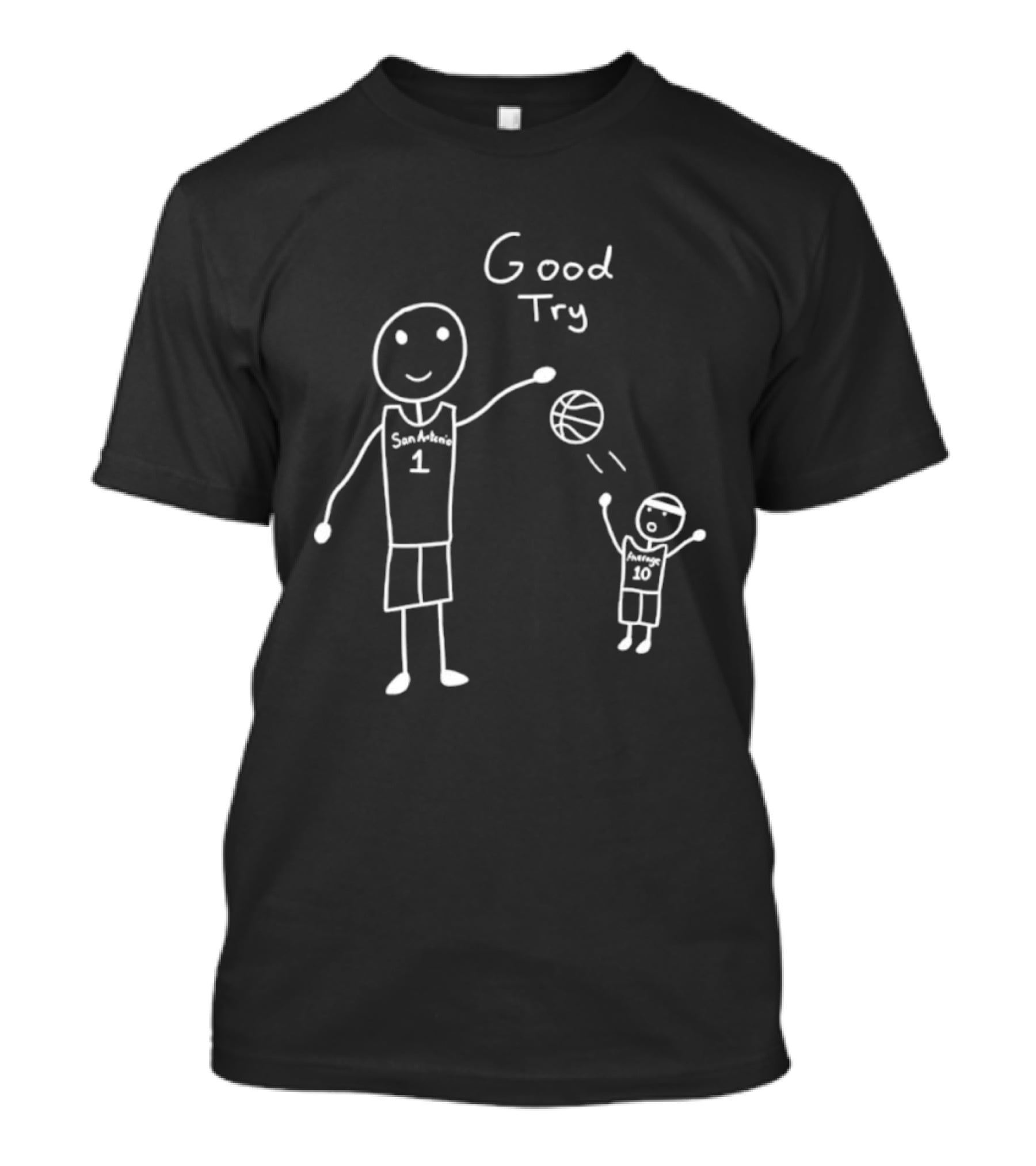 San Antonio Spurs Victor Wembanyama Good Try Basketball Cartoon T-Shirt