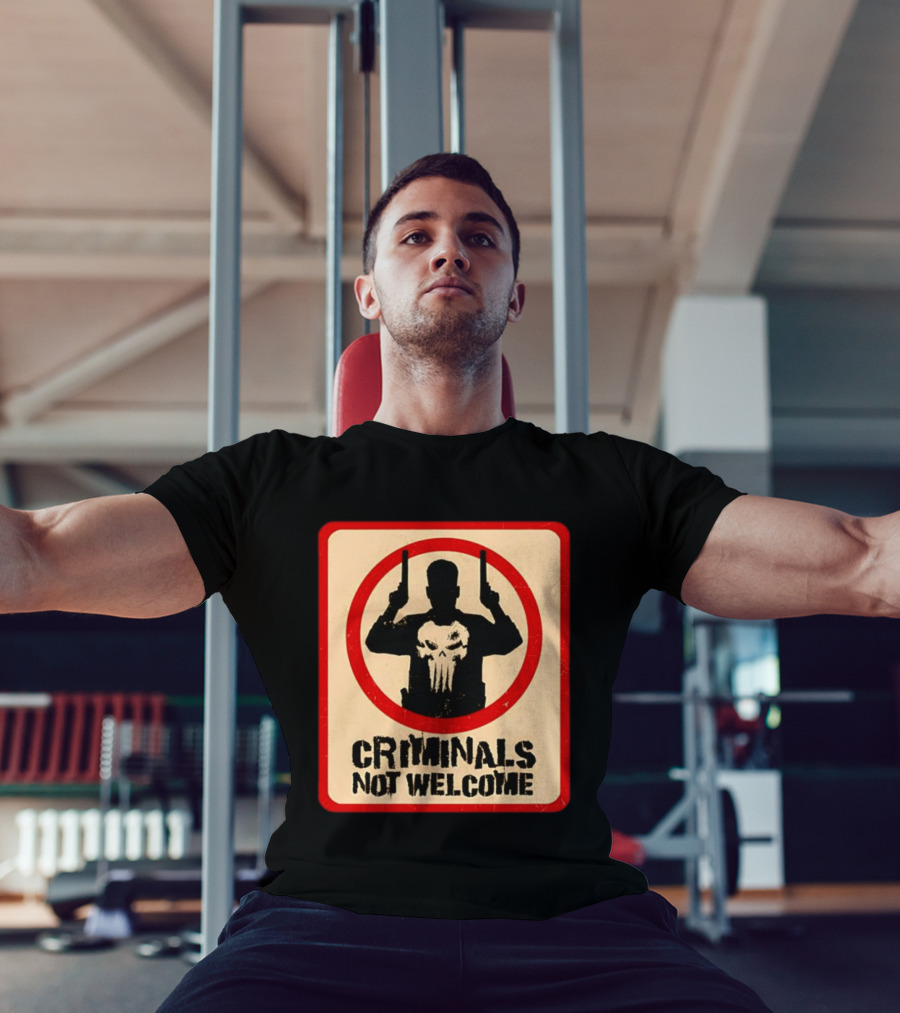 The Punisher Marvel Comics Criminals Not Welcome T-Shirt