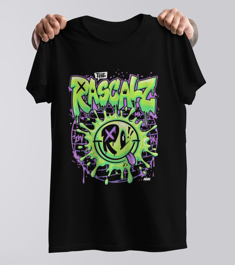 The Rascalz Dripping Neon Smiley X Eyes T-Shirt
