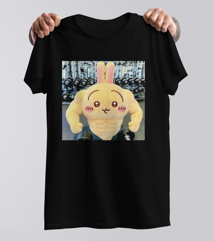 Usagi Muscle Chiikawa Buff Bunny Plush Toy T-Shirt