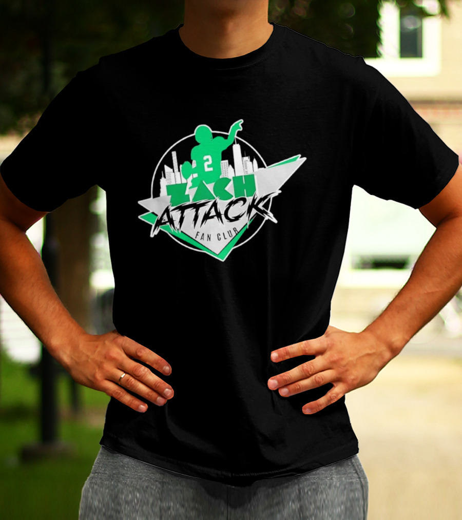 Zach Attack Club Football Player 2 Skyline T-Shirt