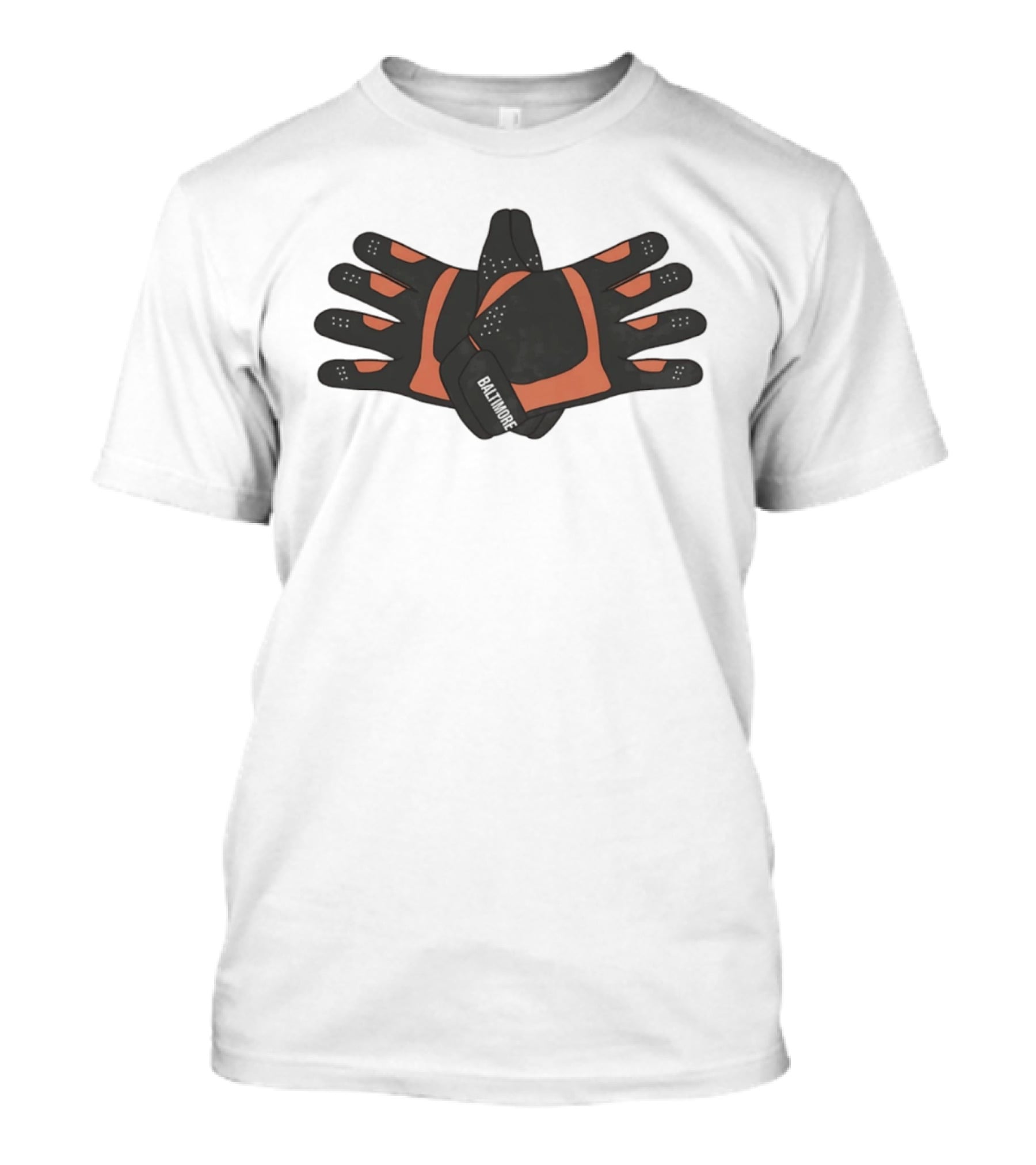 Baltimore Orioles Flapping Wings Baseball Gloves T-Shirt