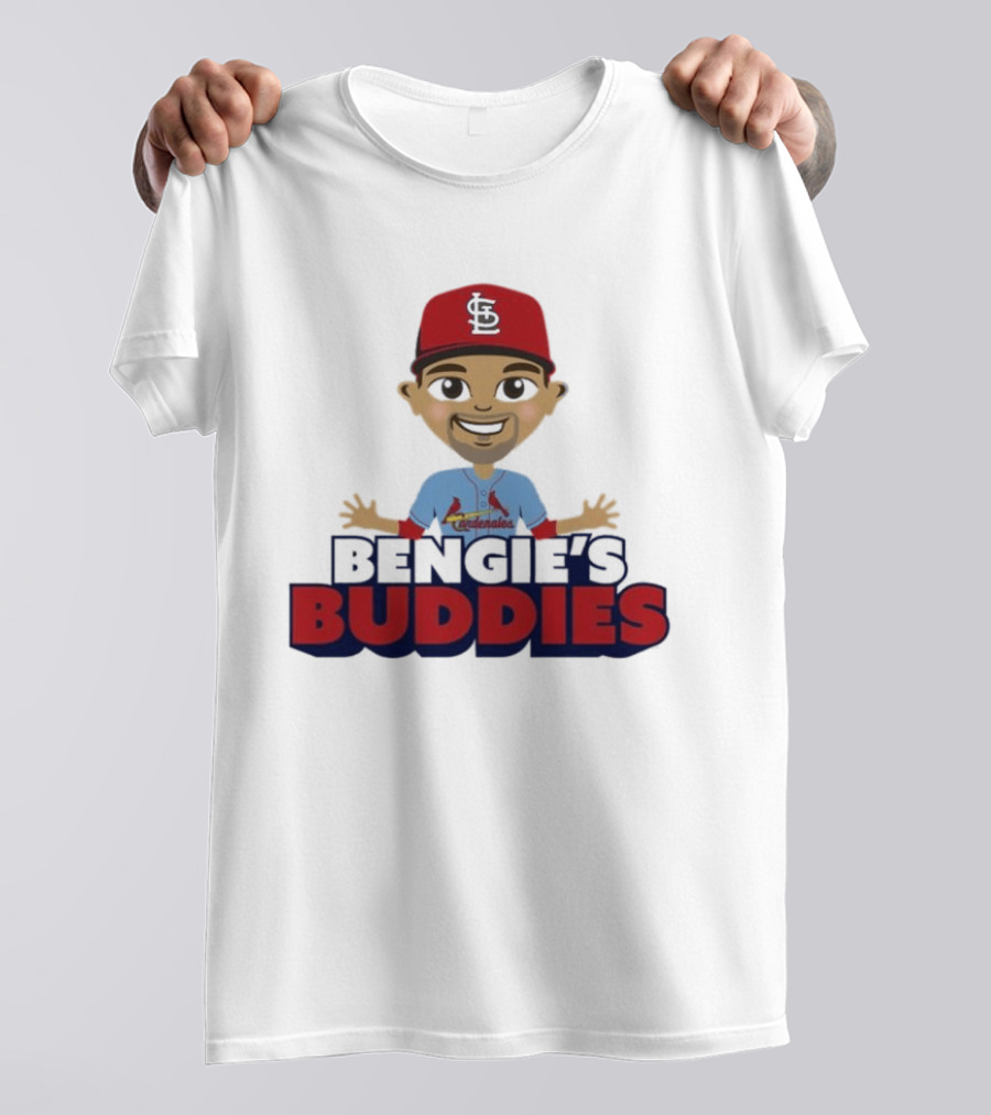 Bengie's Buddies Cardenales StL Baseball Red Cap T-Shirt
