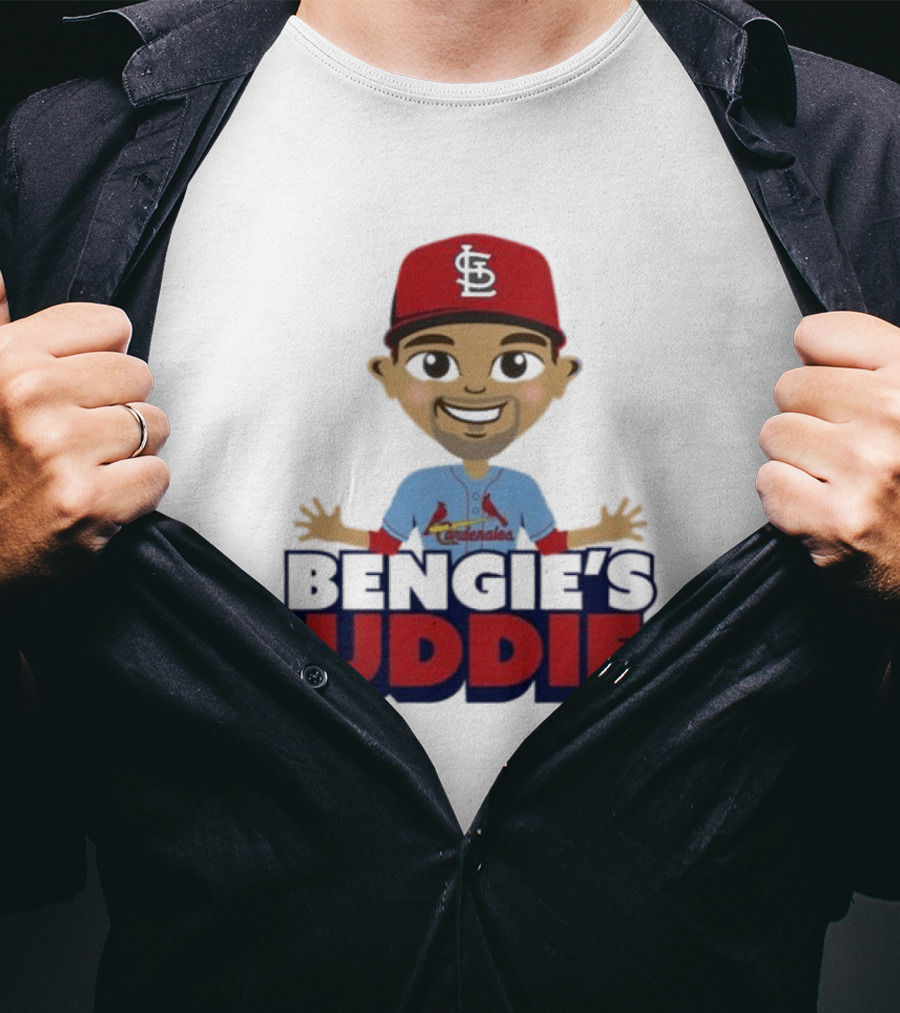 Bengie's Buddies Cardenales StL Baseball Red Cap T-Shirt