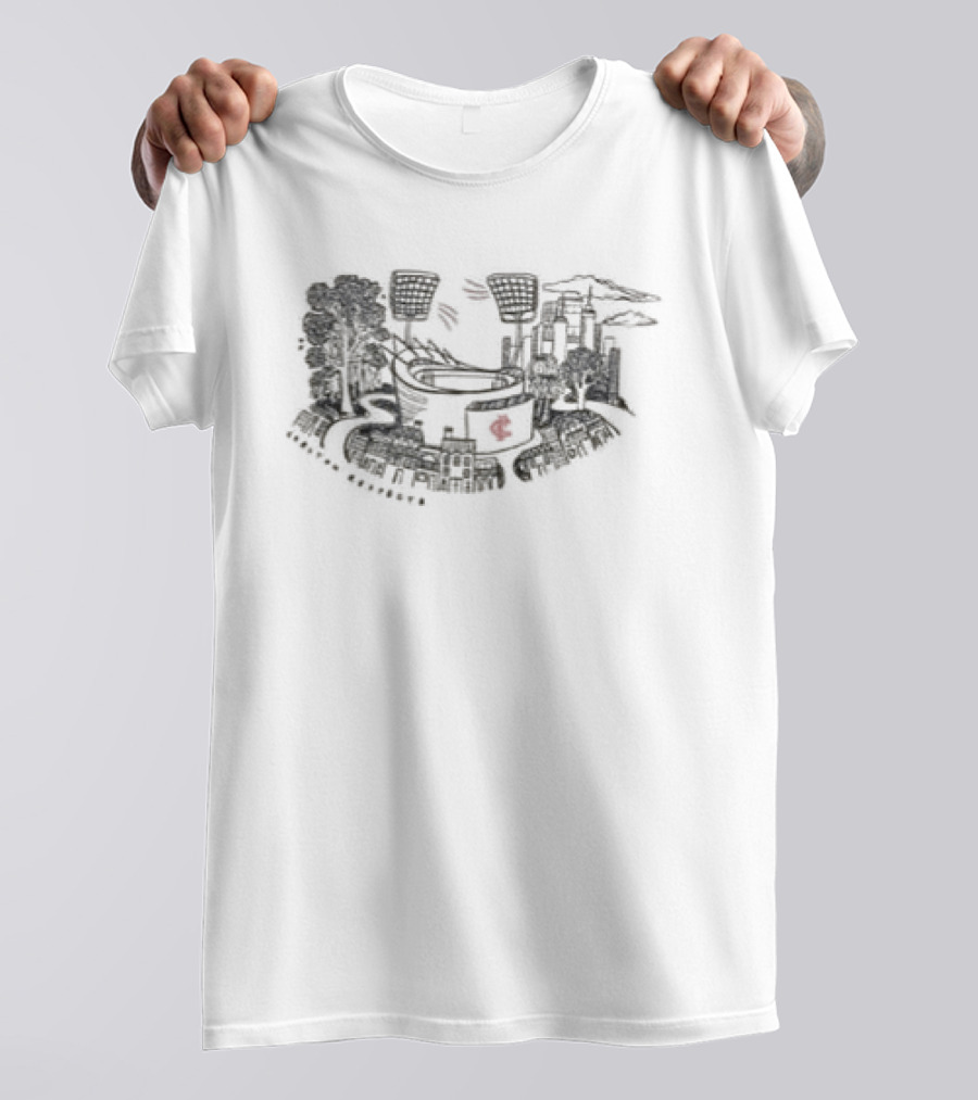 Carlton Football Club 2026 Respects Beige Two Sided Stadium T-Shirt
