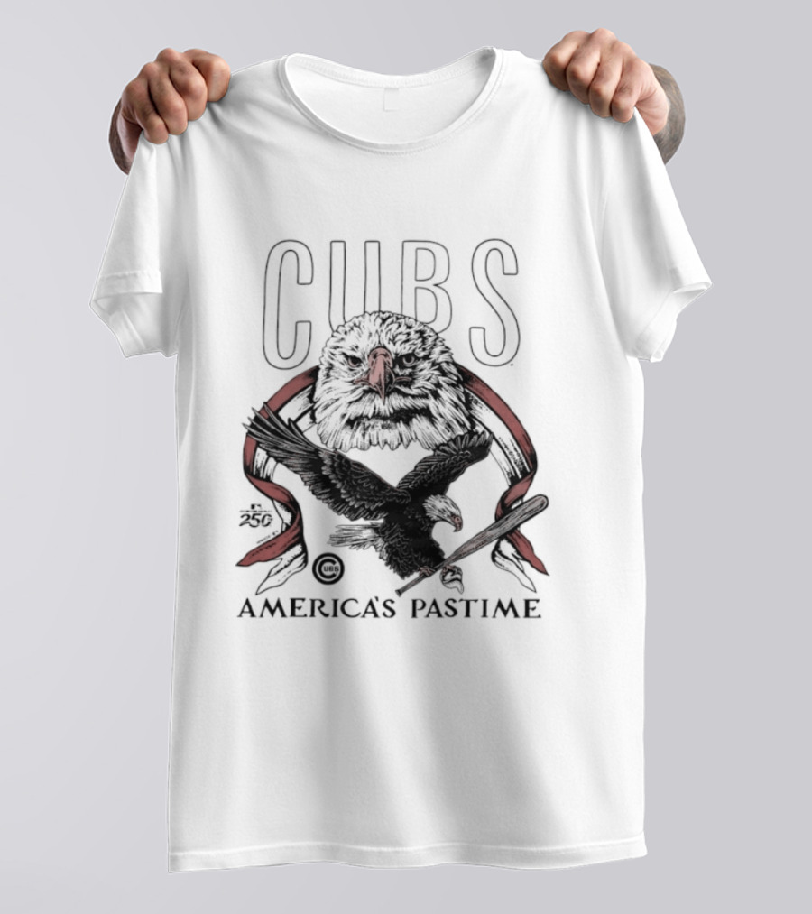 Chicago Cubs America's Pastime Bald Eagle Celebration 250th T-Shirt