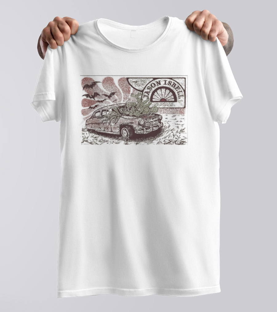 Jason Isbell May 22 2026 Long Center For The Performing Arts Austin TX Vintage Car Scene T-Shirt