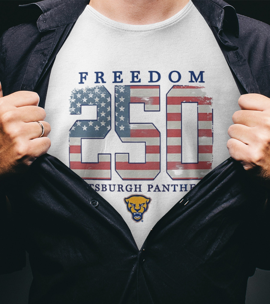 Freedom 250 Pittsburgh Panthers American Flag T-Shirt