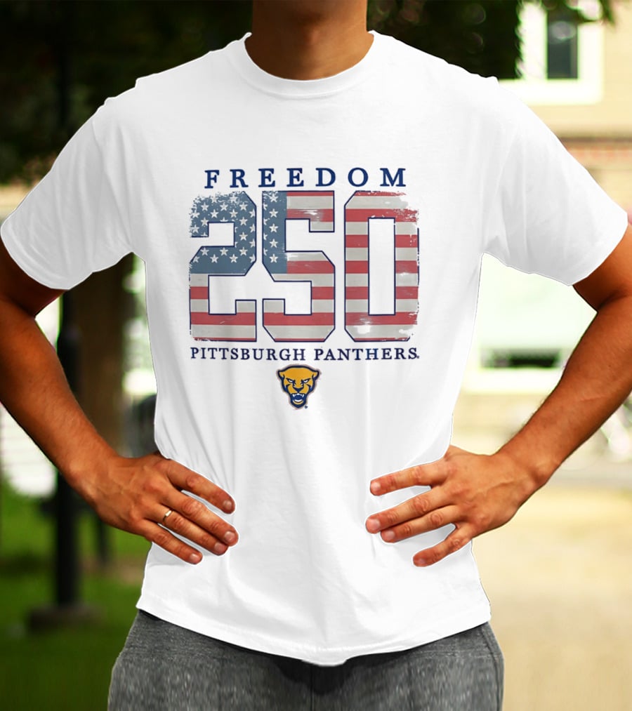 Freedom 250 Pittsburgh Panthers American Flag T-Shirt