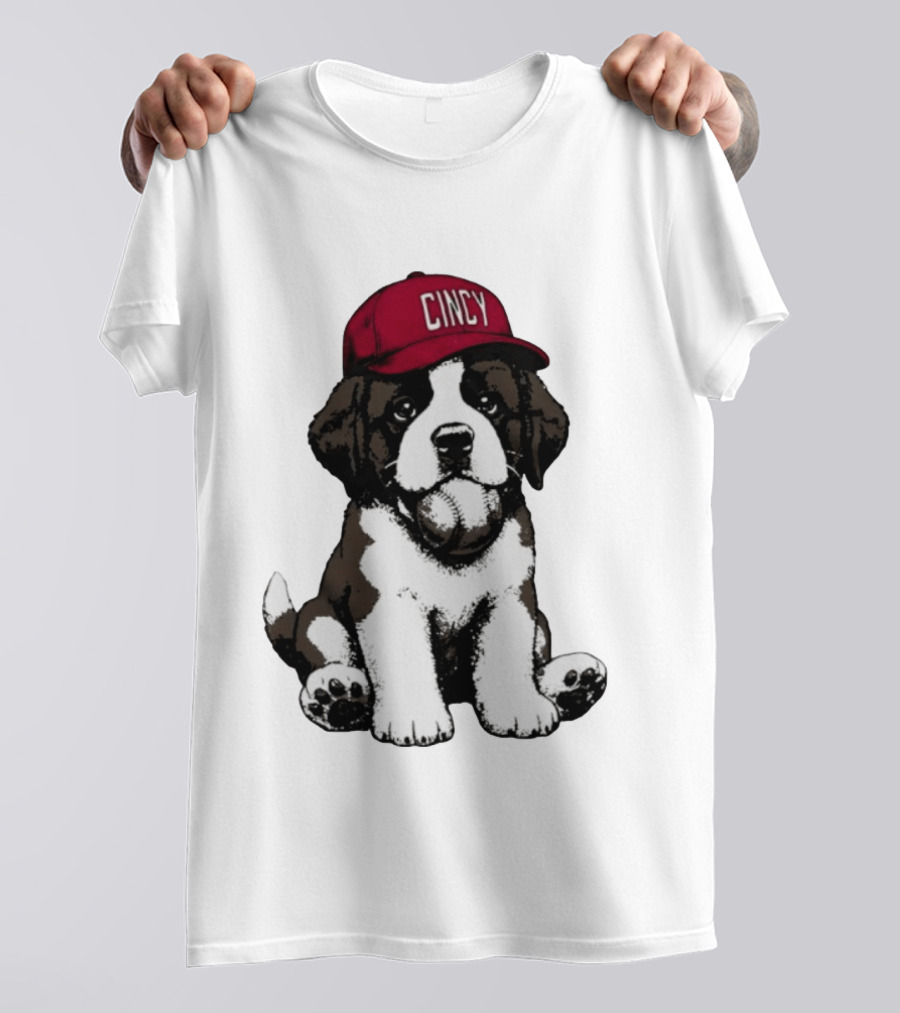 Cincy Schottzie Dog Stuffy Cincinnati Red Baseball T-Shirt