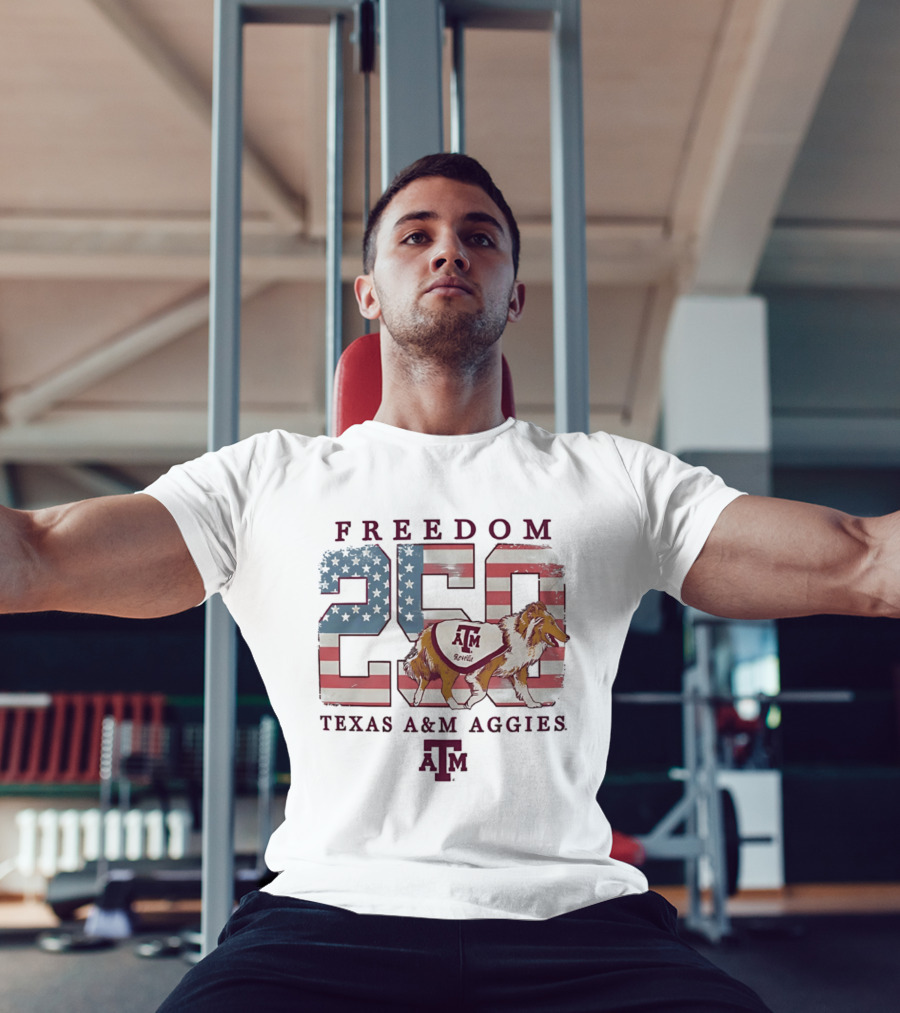 Texas A&M Aggies Freedom Reveille 250th Celebration T-Shirt