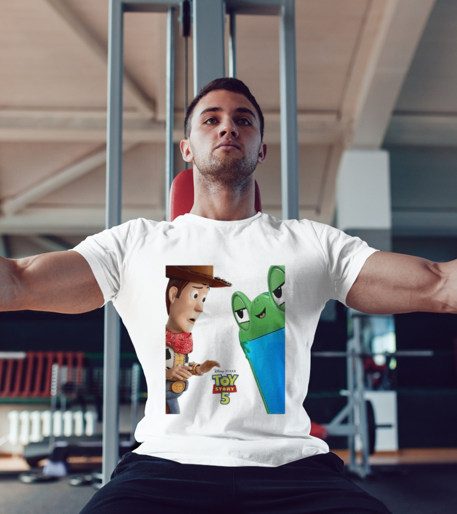Toy Story 5 Woody And Animated Frog Encounter T-Shirt