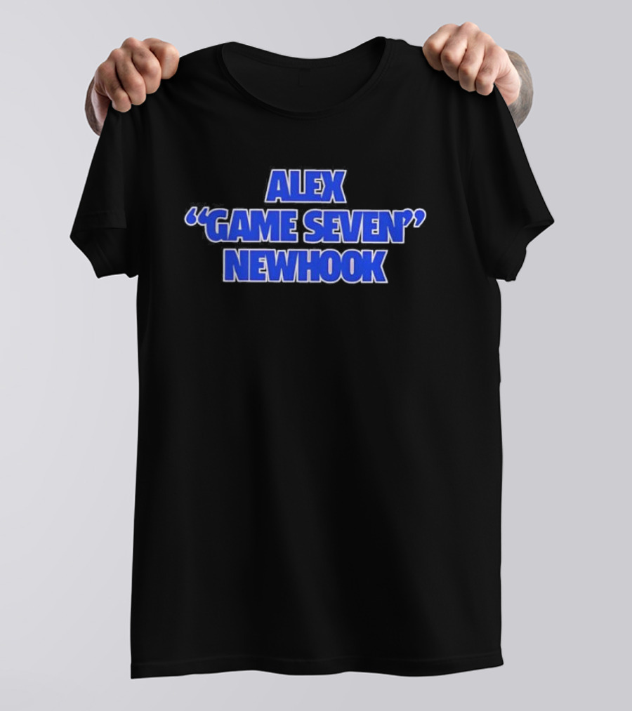 Alex "Game Seven" Newhook Blue Bold Text Sports Fan T-Shirt