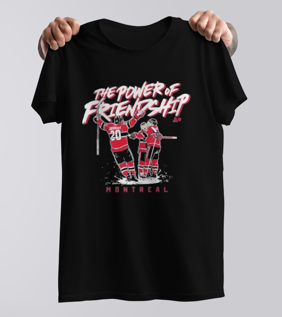 The Power Of Friendship Cole Caufield Nick Suzuki Juraj Slafkovsky Montreal T-Shirt