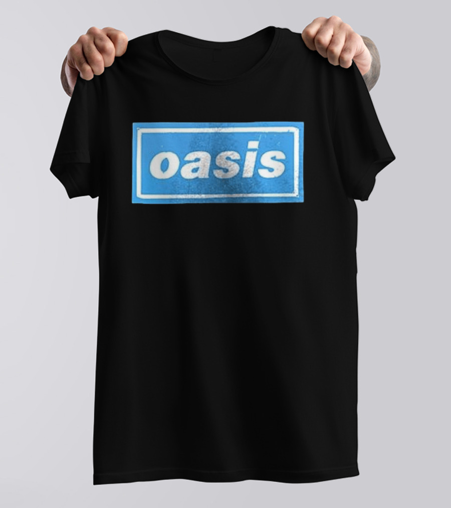 Oasis Vintage Blue Distressed Box T-Shirt
