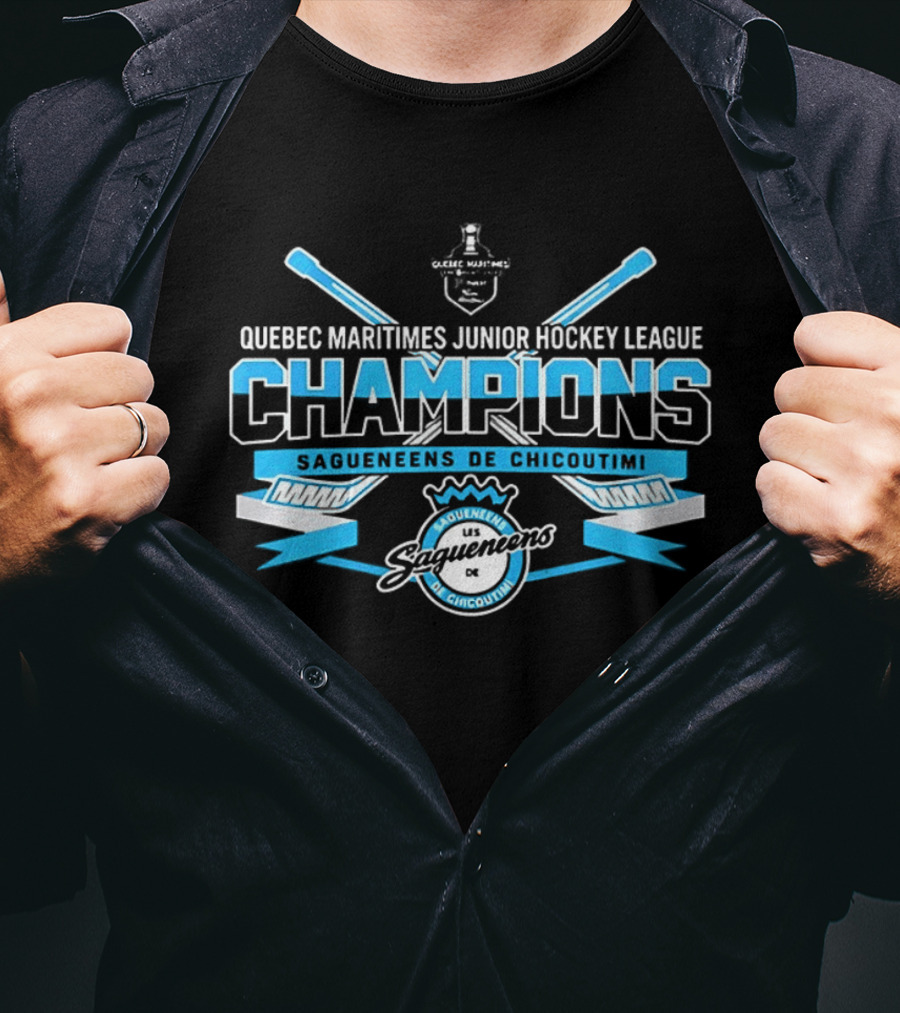 Quebec Maritimes Junior Hockey League Champions Saguenéens De Chicoutimi T-Shirt