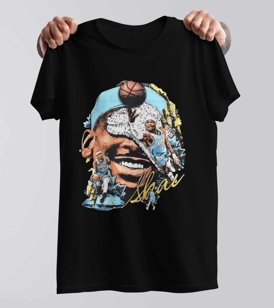 Shai Gilgeous Alexander Big Head OKC Thunder Basketball MVP 2026 T-Shirt