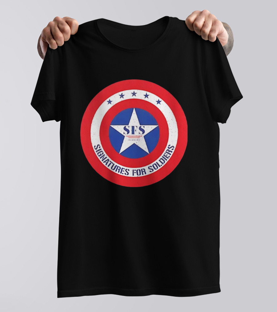Signatures For Soldiers SFS Captain America Star Shield T-Shirt