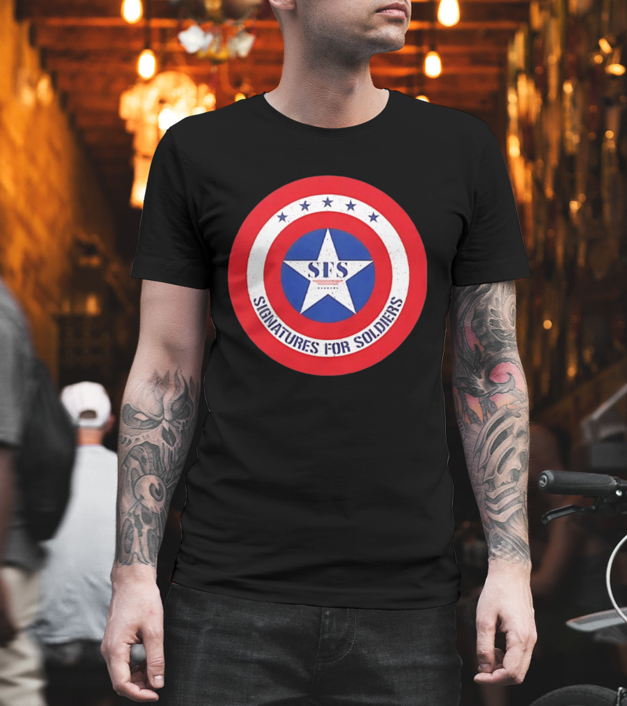 Signatures For Soldiers SFS Captain America Star Shield T-Shirt