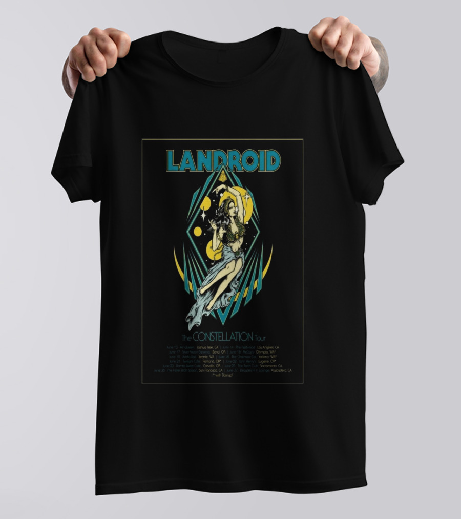 Landroid The Constellation 2026 Tour Dates And Venue Locations Featuring With Damp T-Shirt