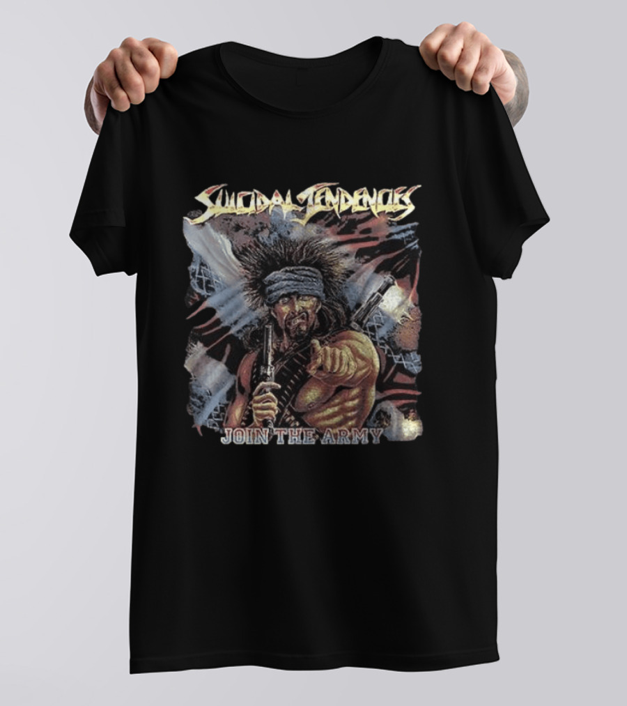 Suicidal Tendencies Join The Army Aggressive Warrior With Guns T-Shirt