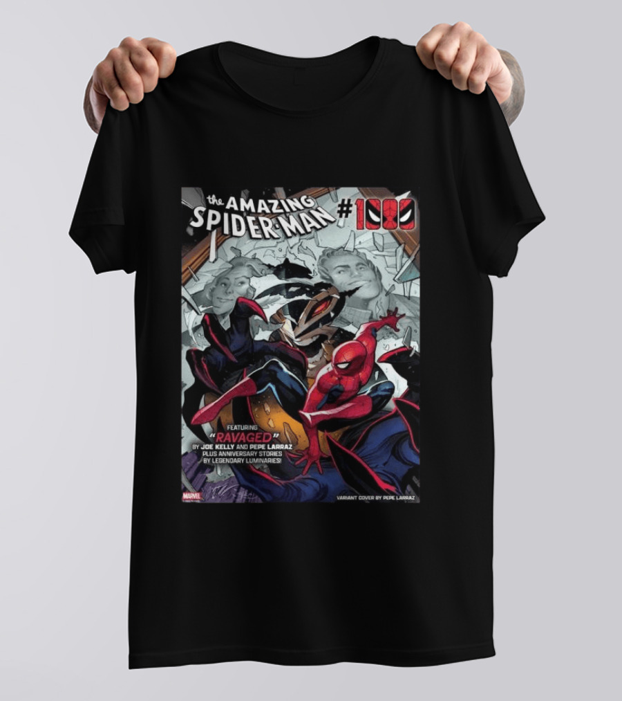 The Amazing Spider Man 1000 Featuring Ravaged By Joe Kelly Pepe Larraz Plus Anniversary Stories Marvel Variant Cover T-Shirt