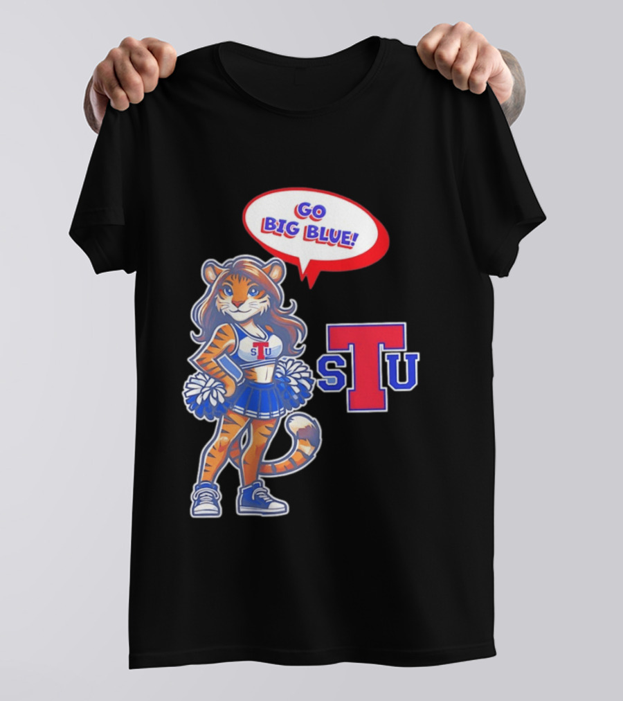 Tiger Cheerleader Go Big Blue STU T-Shirt