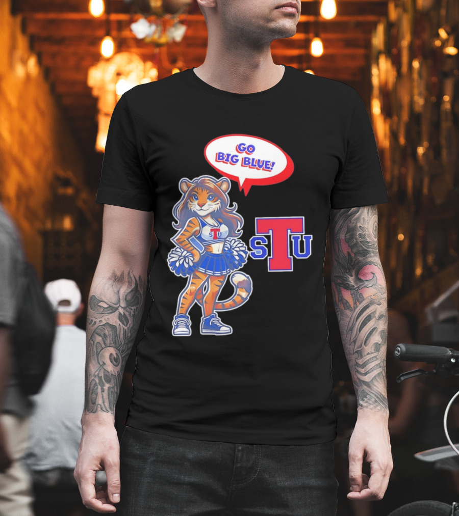 Tiger Cheerleader Go Big Blue STU T-Shirt