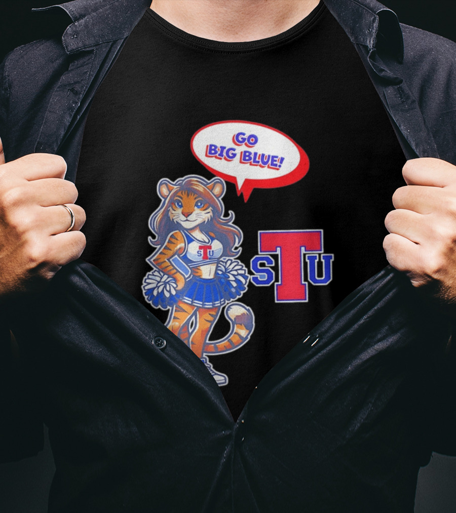 Tiger Cheerleader Go Big Blue STU T-Shirt