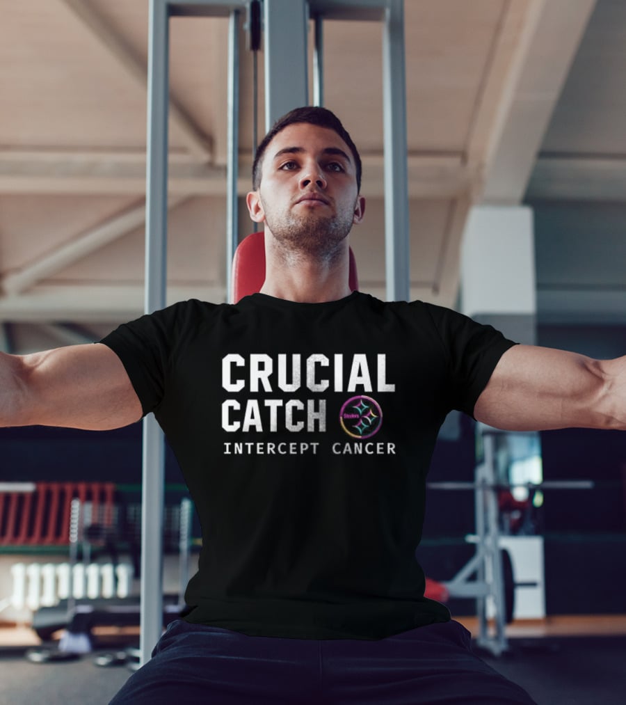 Pittsburgh Steelers Crucial Catch Intercept Cancer Fight Repeat T-Shirt