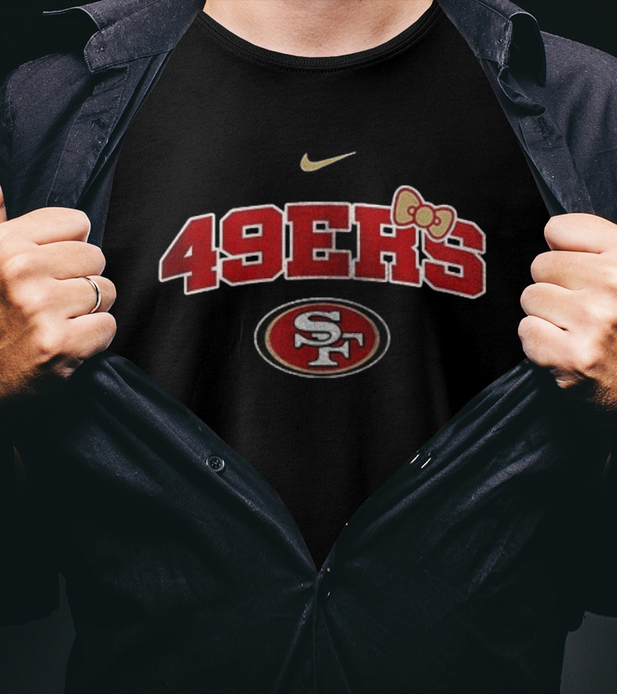 San Francisco 49ers Hello Kitty Nurse Loves Her Nike Sports Fan T-Shirt