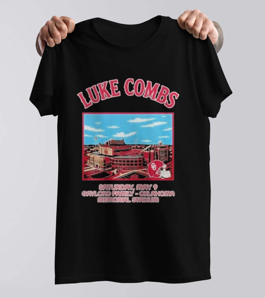 Saturday May 9 Luke Combs Gaylord Family Oklahoma Memorial Stadium 2026 Tour T-Shirt
