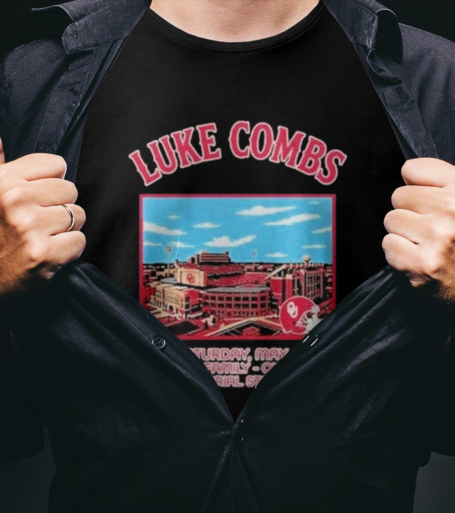 Saturday May 9 Luke Combs Gaylord Family Oklahoma Memorial Stadium 2026 Tour T-Shirt