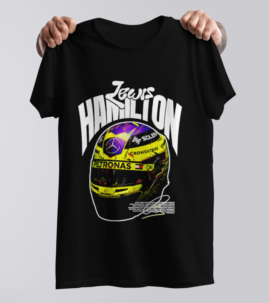 Jewis Hamilton Petronas Racing Helmet 2024 Mercedes T-Shirt