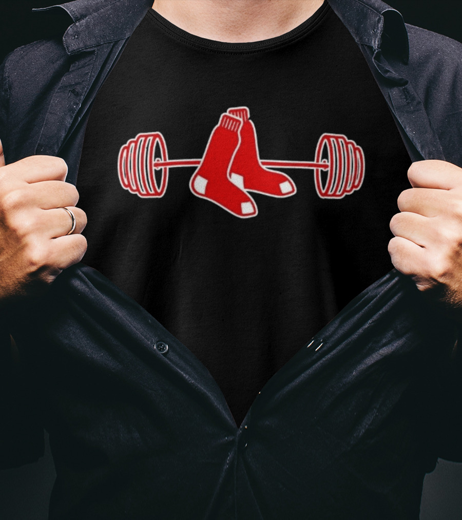 Johanfran Garcia Red Sox Barbell Weightlifting Socks T-Shirt