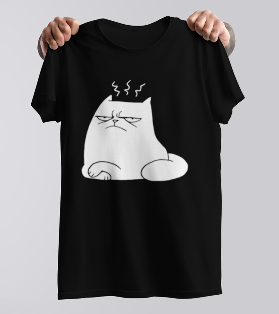 Judgement Cat Grumpy Steaming Expression T-Shirt