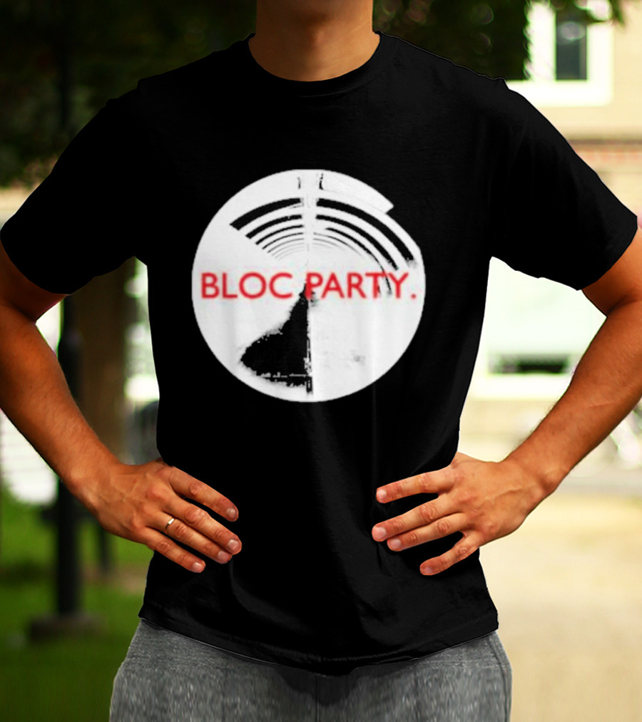 Bloc Party Anatomy Of A Brief Romance Black And White Circle T-Shirt