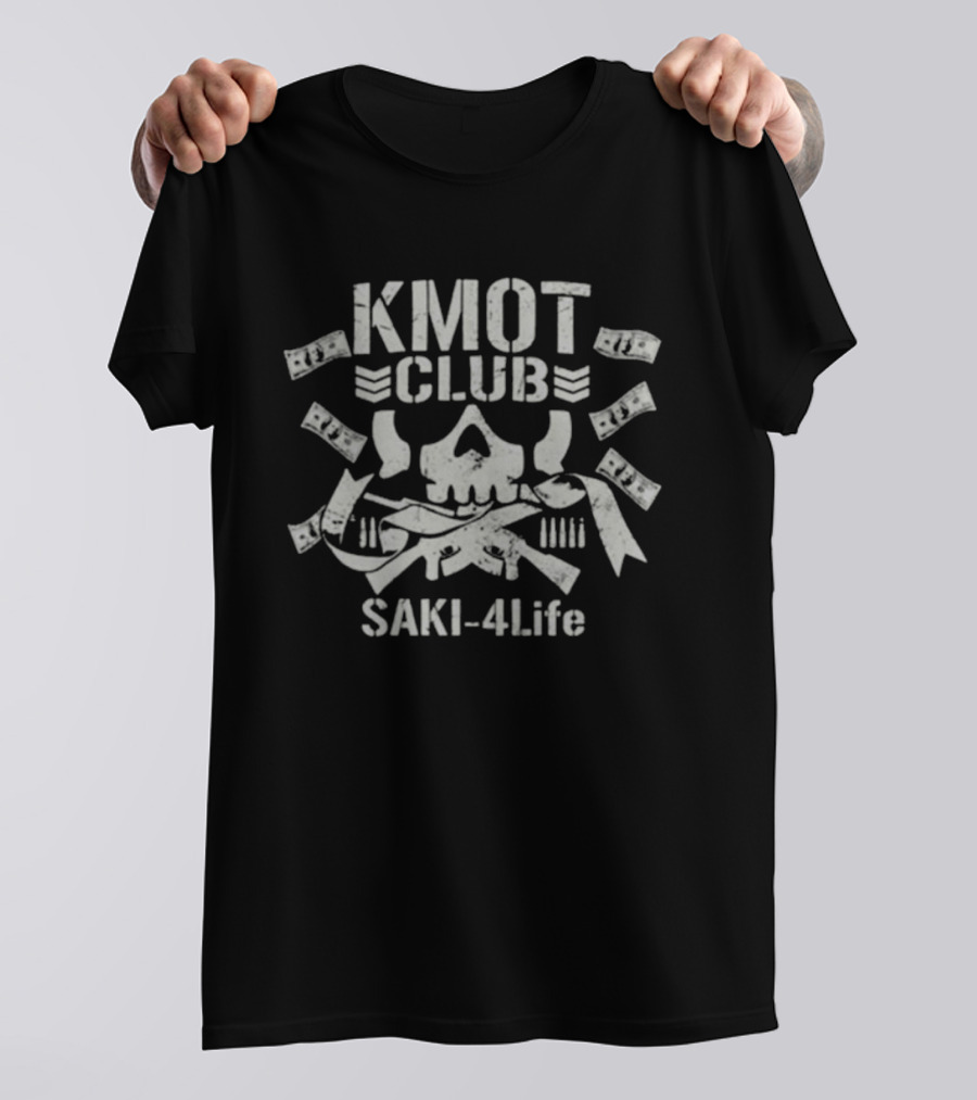 Kmot Club Saki 4 Life Skull And Guns T-Shirt